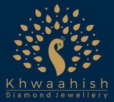 Creative logo of Khwaahish Diamond jewellery.