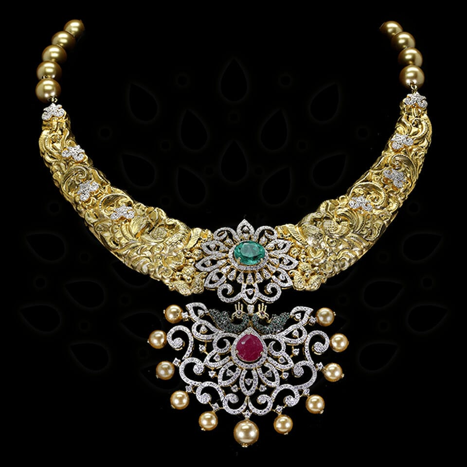 Regal Opulence Necklace made from VVS EF diamond quality with 3.9 carat diamonds