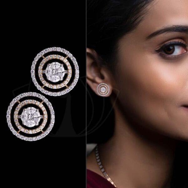 Resplendent Radiance Diamond Earrings made from VVS EF diamond quality with 1 carat diamonds