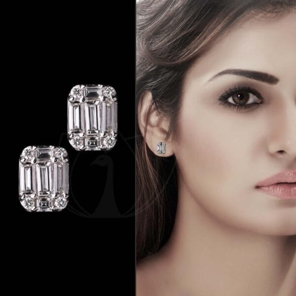 Daintily Enchanting Diamond Studs made from VVS EF diamond quality with 0.75 carat diamonds