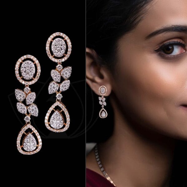 Regal Diamond Earrings made from VVS EF diamond quality with 1.65 carat diamonds