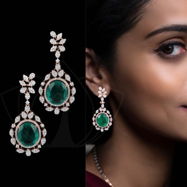 Evergreen Sparkle Diamond Earrings made from VVS EF diamond quality with 1.88 carat diamonds