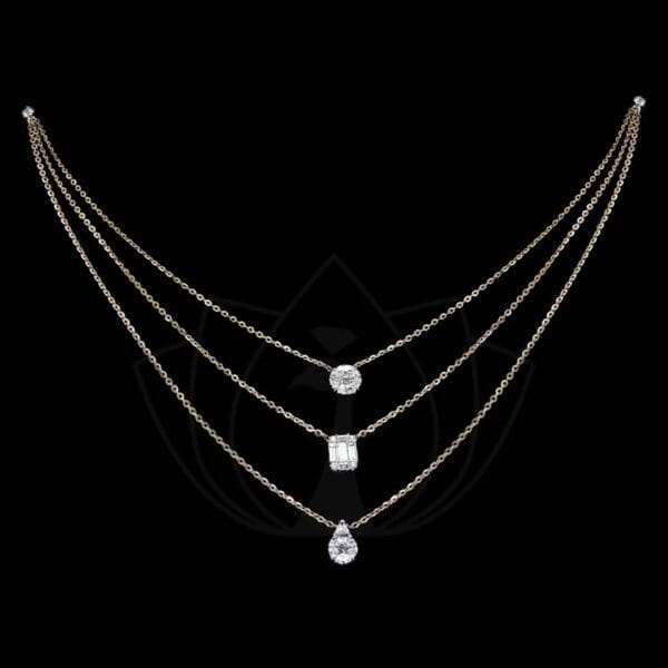 Eternally Divine Diamond Chain Necklace made from VVS EF diamond quality with 1.07 carat diamonds