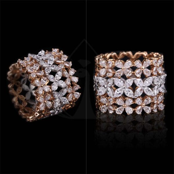 Stylish Chic Diamond Ring made from VVS EF diamond quality with 2.3 carat diamonds