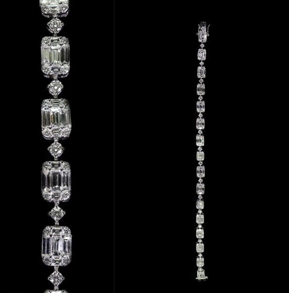 Glittering tennis bracelet designed by Khwaahish Diamond Jewellery