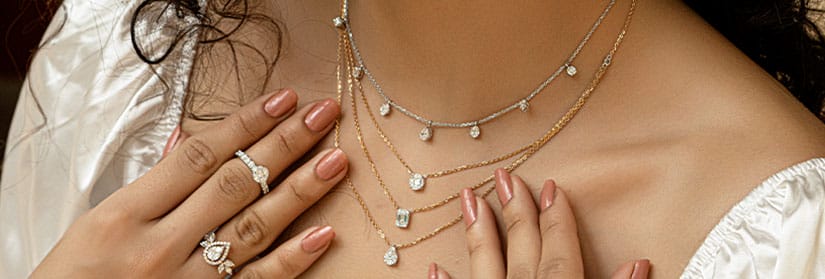 Khwaahish Diamond Chain Necklace by Kiara