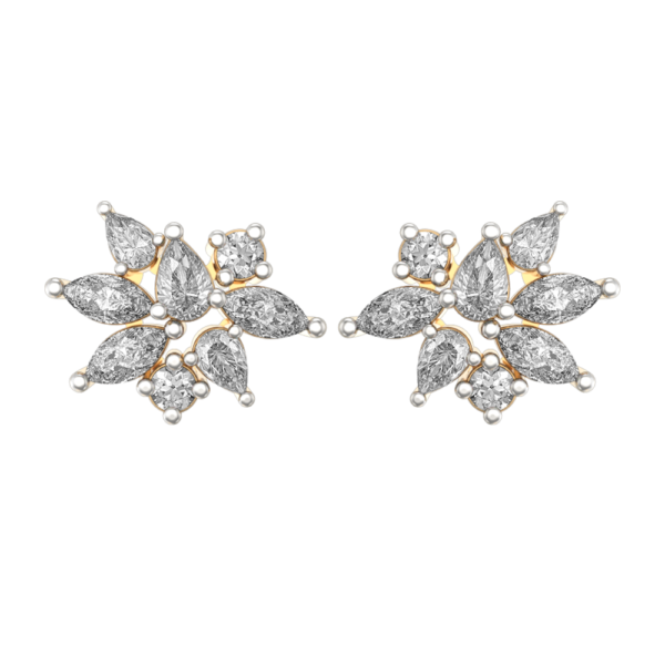 View of the 0.15 Ct Cute Calypso Solitaire Diamond Earrings in close up
