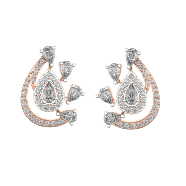 View of the 0.15 Ct Impeccable Impressions Solitaire Diamond Earrings in close up