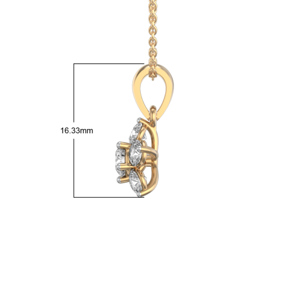 An additional view of the 0.25 ct Ethereal Floret Solitaire Diamond Pendant