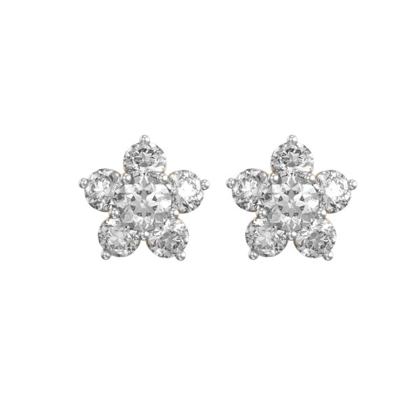View of the 0.25 ct Isha Solitaire Diamond Earrings in close up