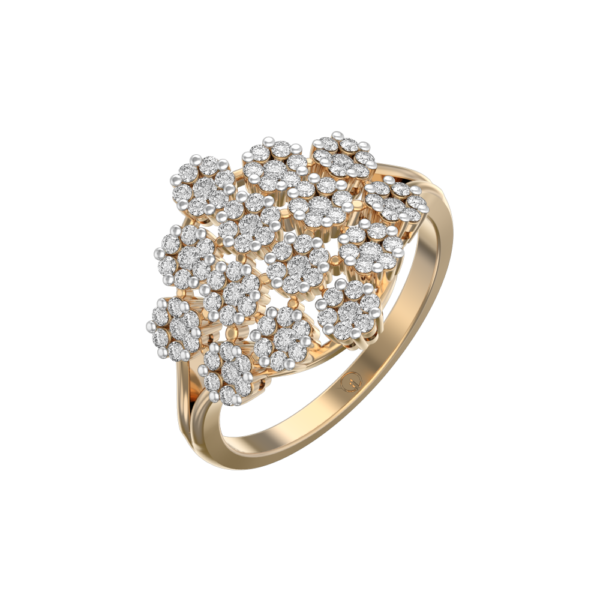 Blossoming Bouquet Diamond Ring made from VVS EF diamond quality with 0.9 carat diamonds