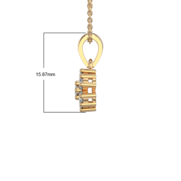 An additional view of the Burst of Brilliance Diamond Pendant