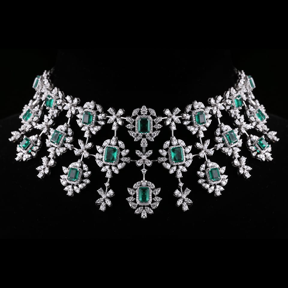 Finely Crafted Diamond Necklace from Khwaahish