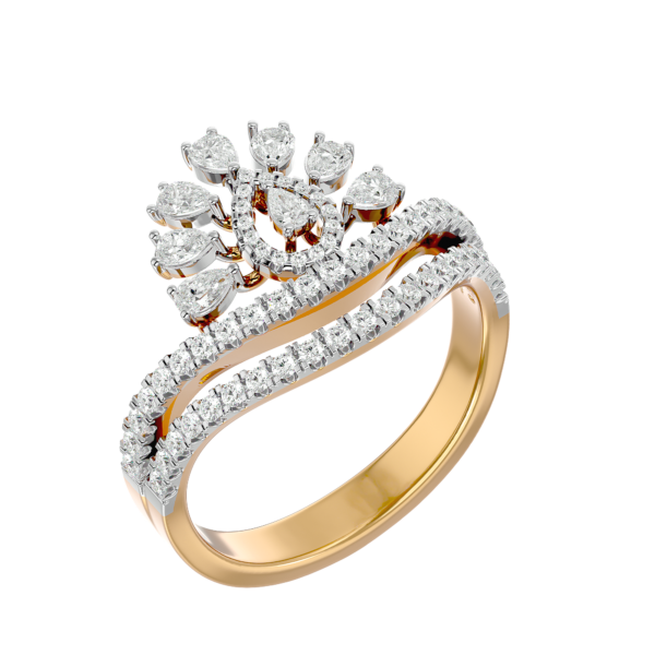 VVS EF Grade Captivating Caress Diamond Ring with 0.78 carat diamonds