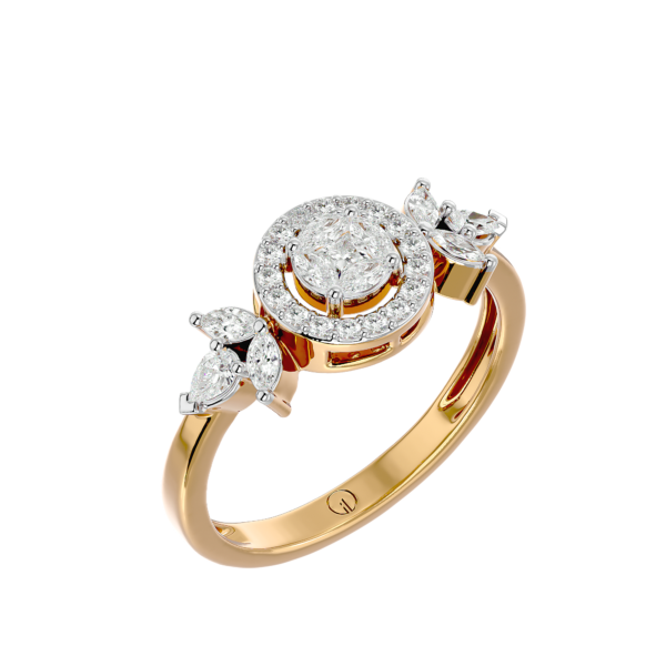 VVS EF Grade Captivating Circlet Diamond Ring with 0.55 carat diamonds