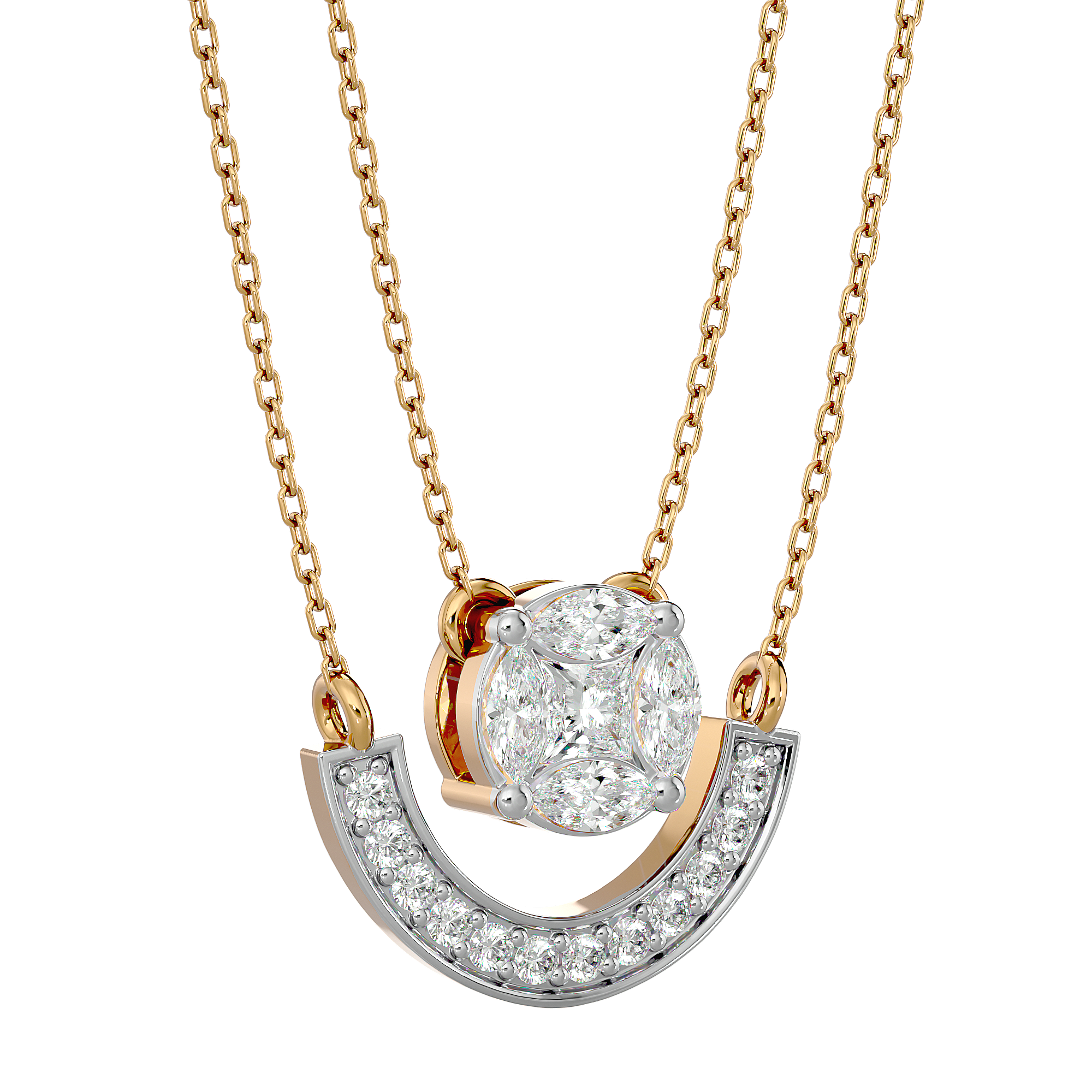 Celestial Cheer Diamond Pendant made from VVS EF diamond quality with 0.42 carat diamonds