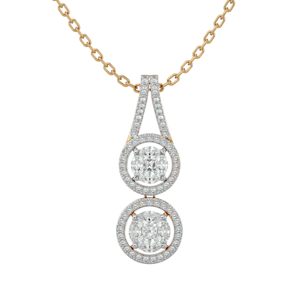 Circular Charms Diamond Pendant made from VVS EF diamond quality with 0.72 carat diamonds