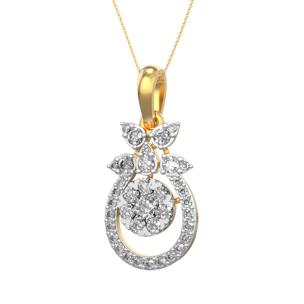 Coruscating Dreams Diamond Pendant made from VVS EF diamond quality with 0.51 carat diamonds