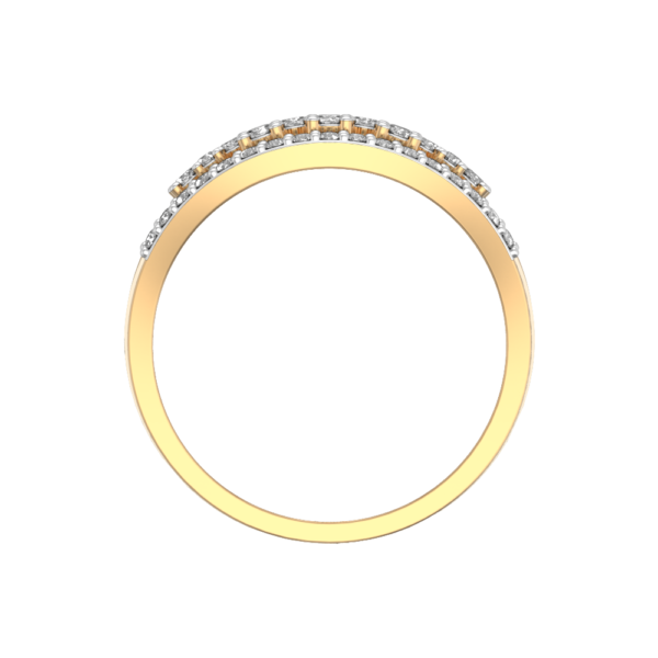 An additional view of the Crescent Dazzles Diamond Ring
