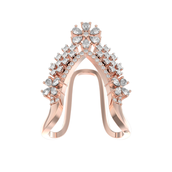 View of the Crowning Charms Diamond Vanki Ring in close up