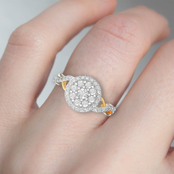 Human wearing the Delightful Dazzles Diamond Ring