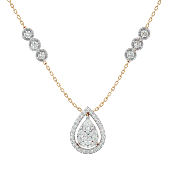 View of the Delightful Driblet Diamond Pendant in close up