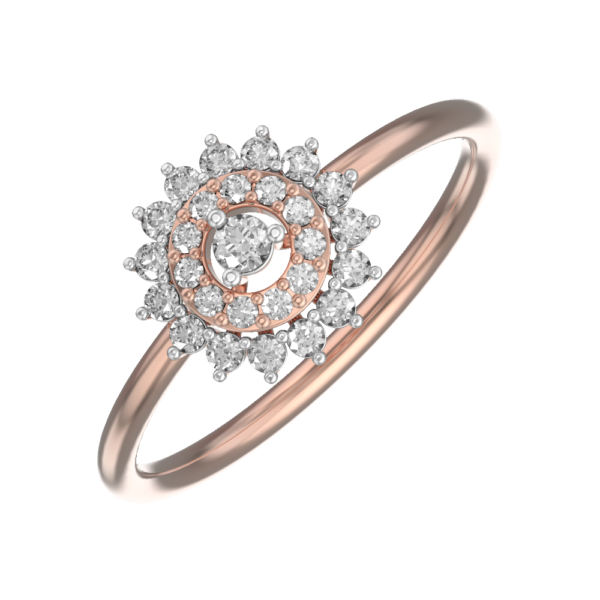 VVS EF Grade Delightful Enrapture Featherlite Ring with 0.3 carat diamonds
