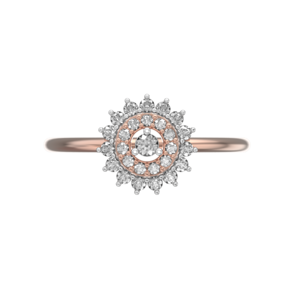 View of the Delightful Enrapture Featherlite Ring in close up
