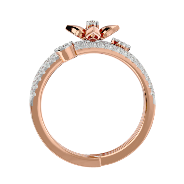 An additional view of the Delightful Loops Diamond Ring
