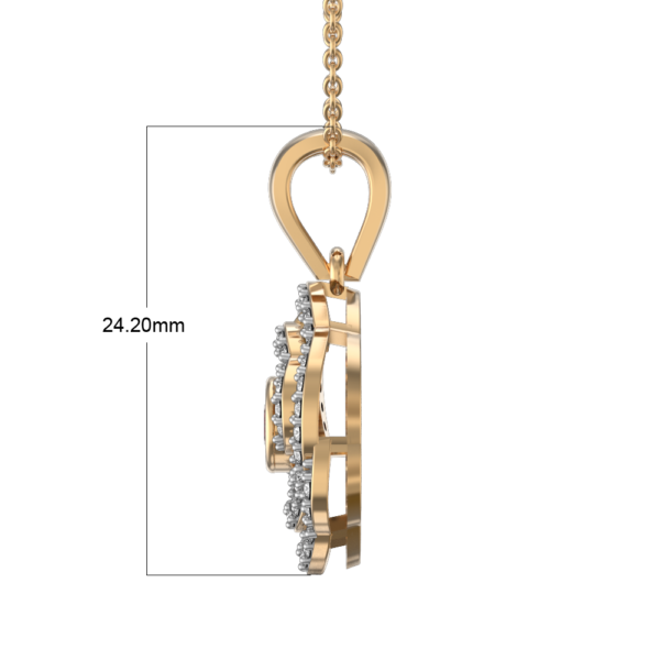 An additional view of the Emily Rose Diamond Pendant