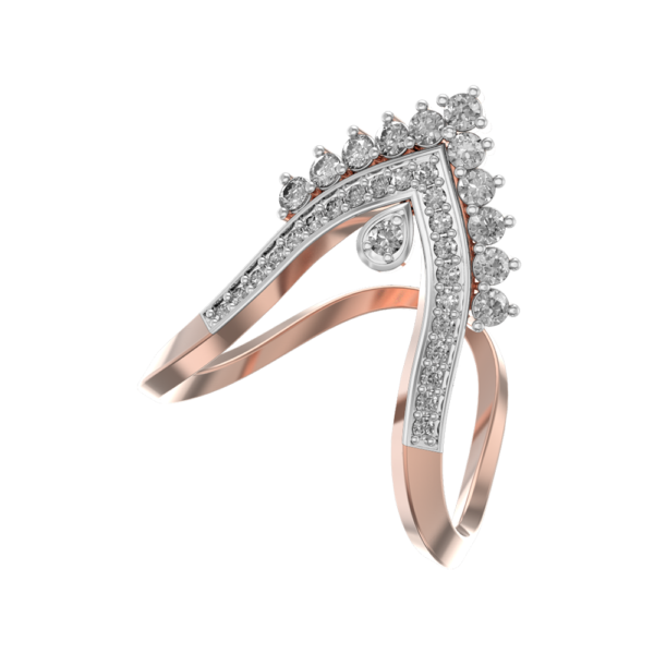 VVS EF Grade Eternal Empress Diamond Ring with 0.56 carat diamonds
