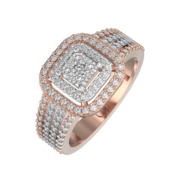 Ethereal Enigma Diamond Ring made from VVS EF diamond quality with 0.73 carat diamonds