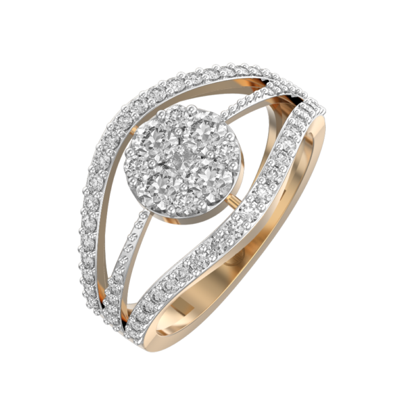 Ethereal Glitter Diamond Ring made from VVS EF diamond quality with 0.936 carat diamonds