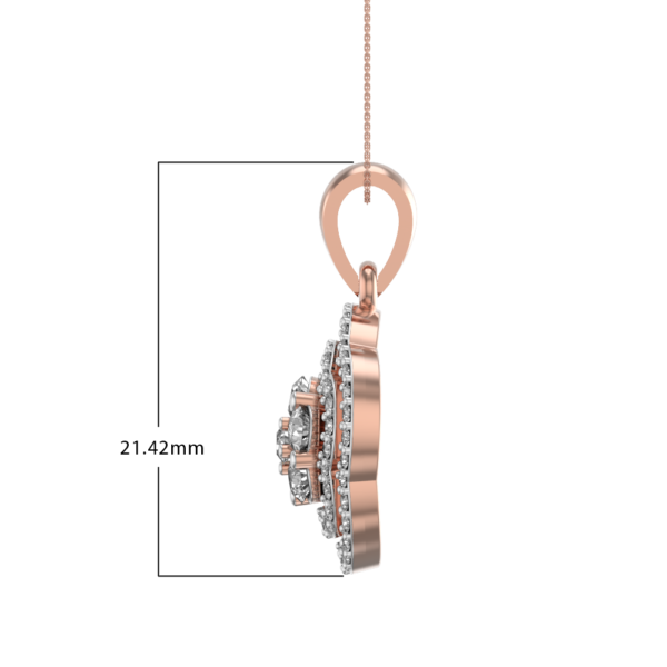 An additional view of the Exuberant Dream Diamond Pendant