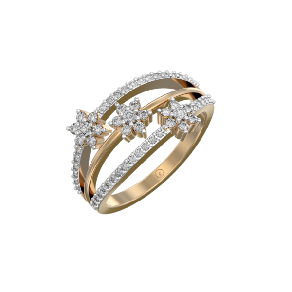 Floral Mesmerisations Diamond Ring made from VVS EF diamond quality with 0.64 carat diamonds