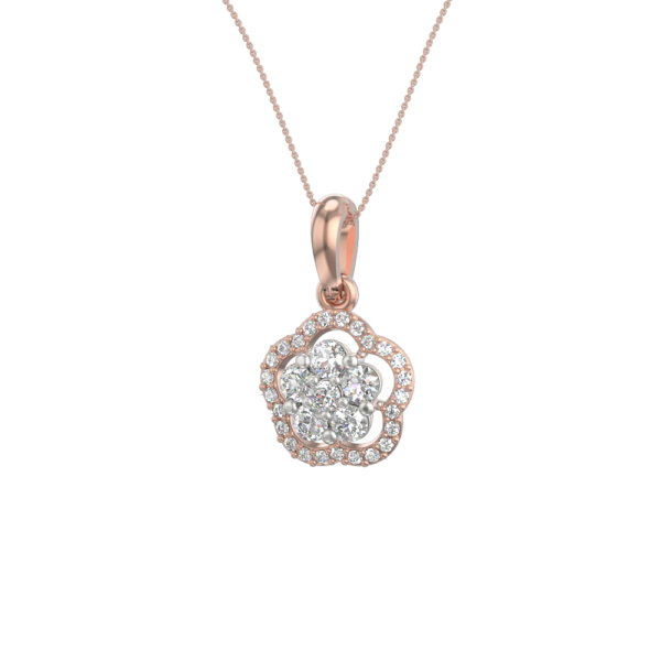 Floweret Fondle Diamond Pendant made from VVS EF diamond quality with 0.48 carat diamonds
