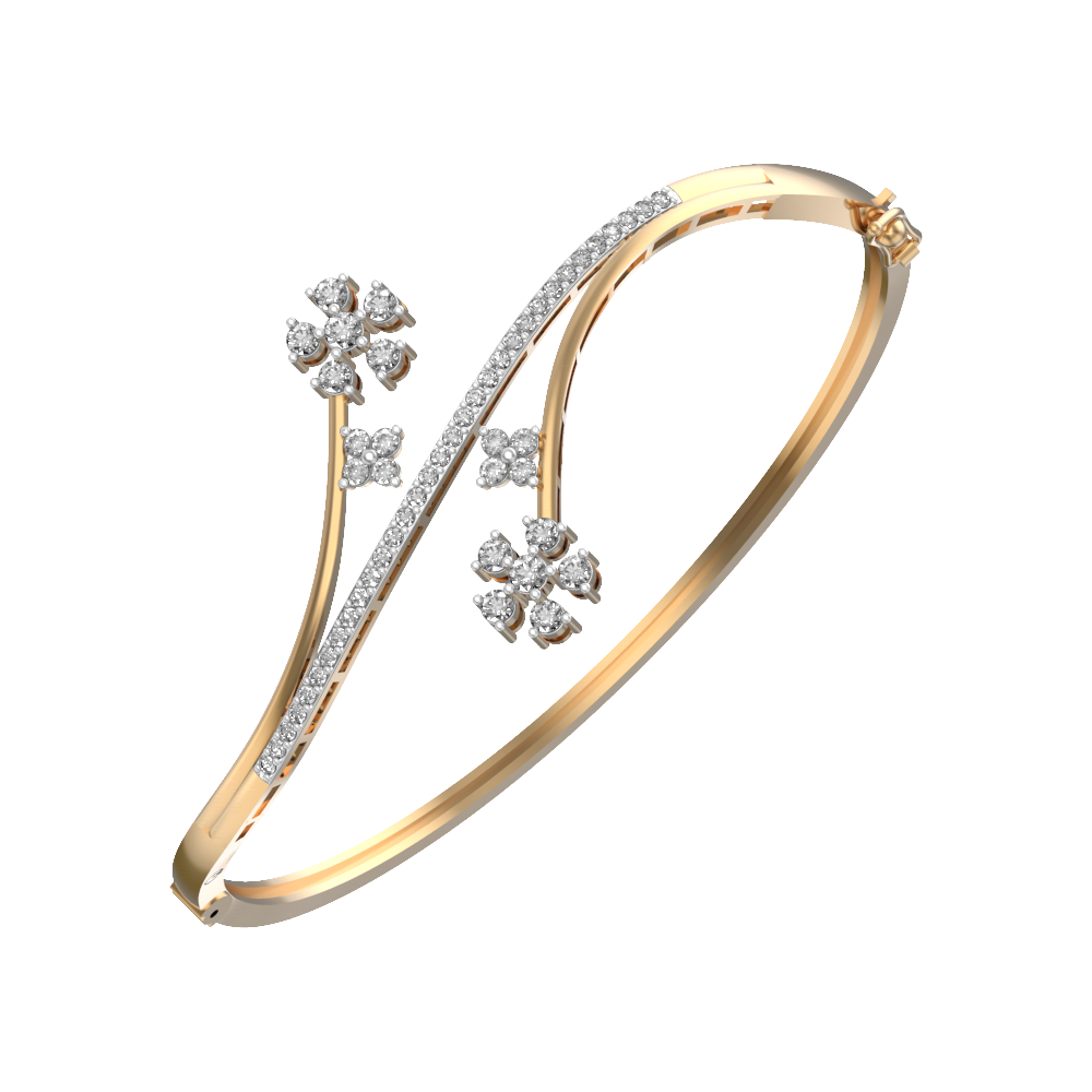Impressive Blossoms Diamond Bracelet made from VVS EF diamond quality with 0.94 carat diamonds