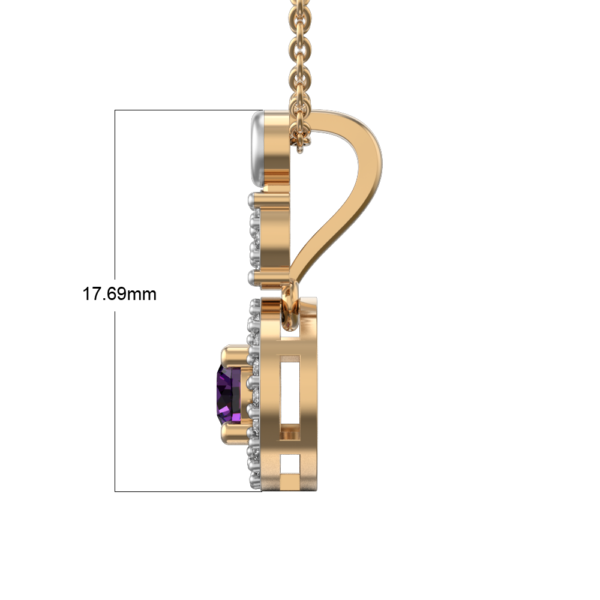 An additional view of the Lila Lady Diamond Pendant