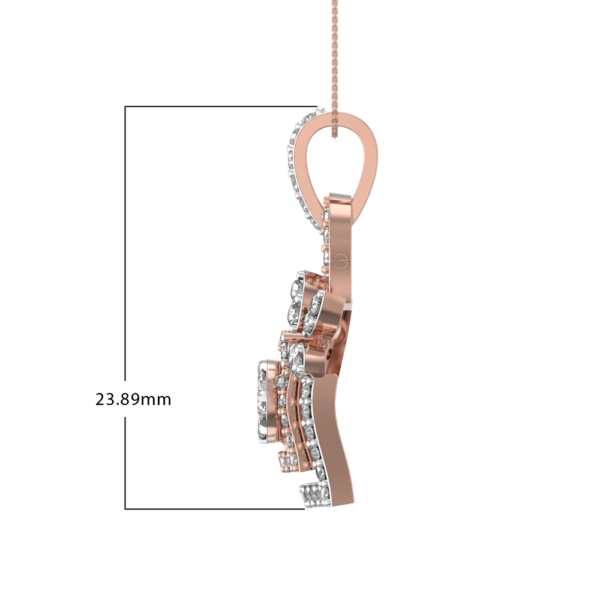 An additional view of the Locked Splendour Diamond Pendant