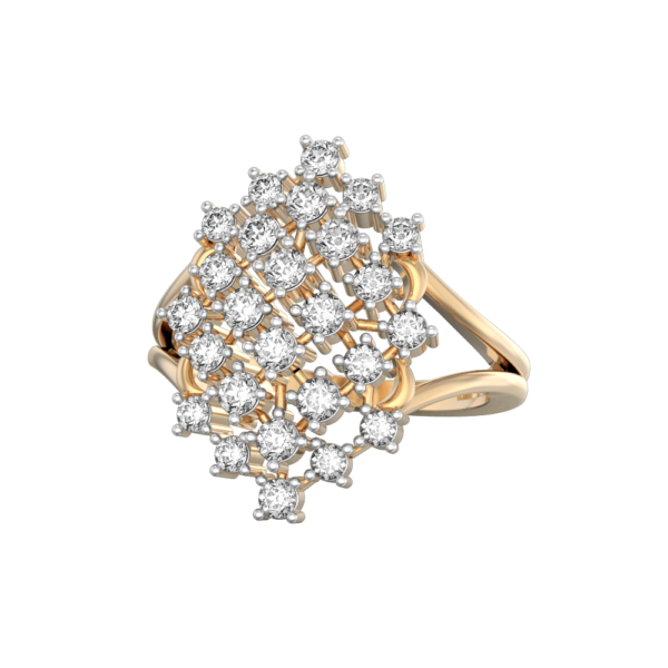 View of the Matchless Magnificence Diamond Ring in close up