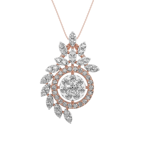 View of the Mirrored Radiance Diamond Pendant in close up