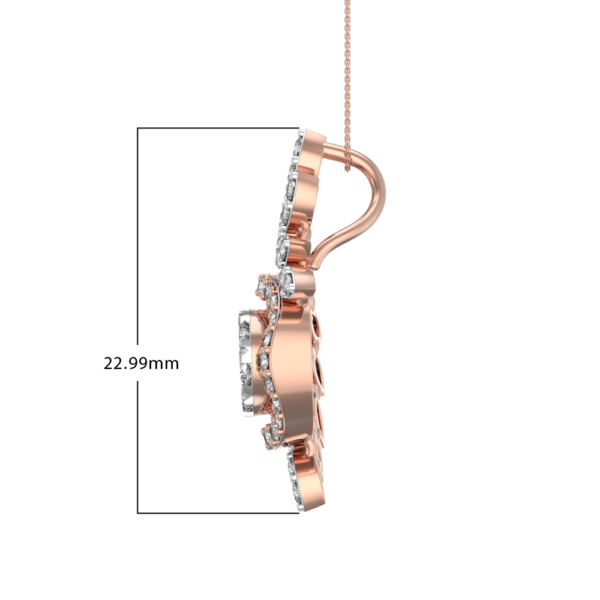 An additional view of the Mirrored Radiance Diamond Pendant