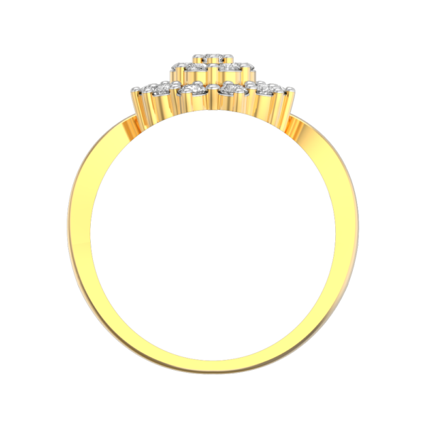 An additional view of the Monarch Mesmerizations Diamond Ring
