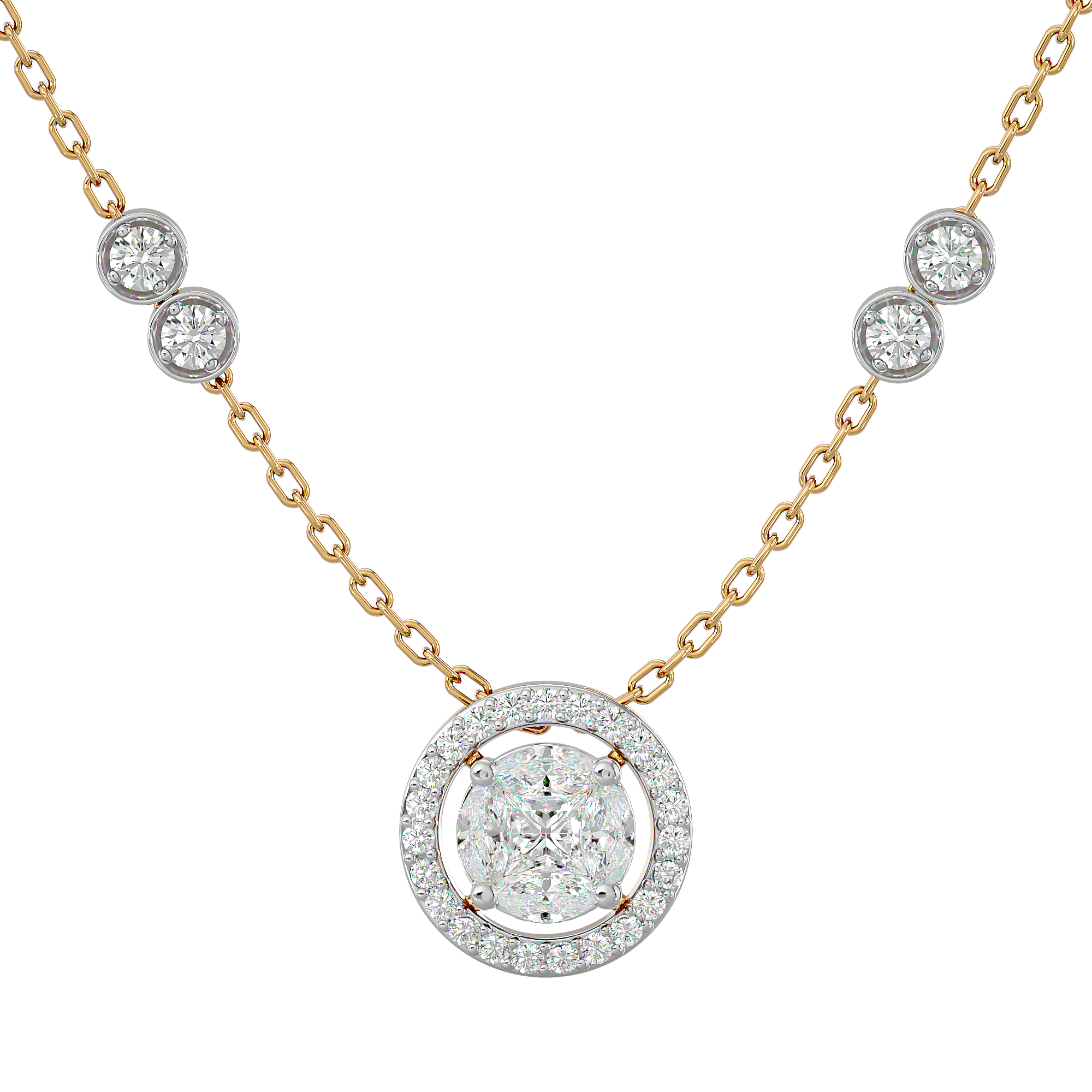 Opulent Orb Diamond Pendant made from VVS EF diamond quality with 0.73 carat diamonds