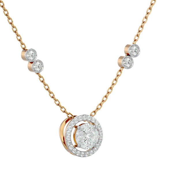 View of the Opulent Orb Diamond Pendant in close up