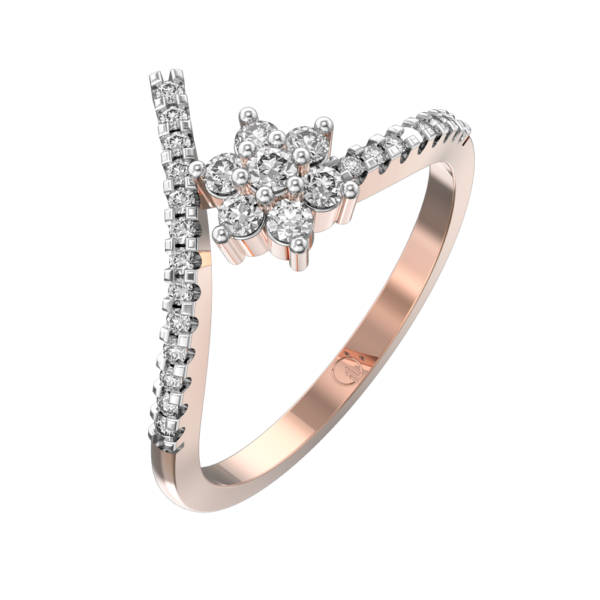 Playful Petiolaris Diamond Ring made from VVS EF diamond quality with 0.323 carat diamonds
