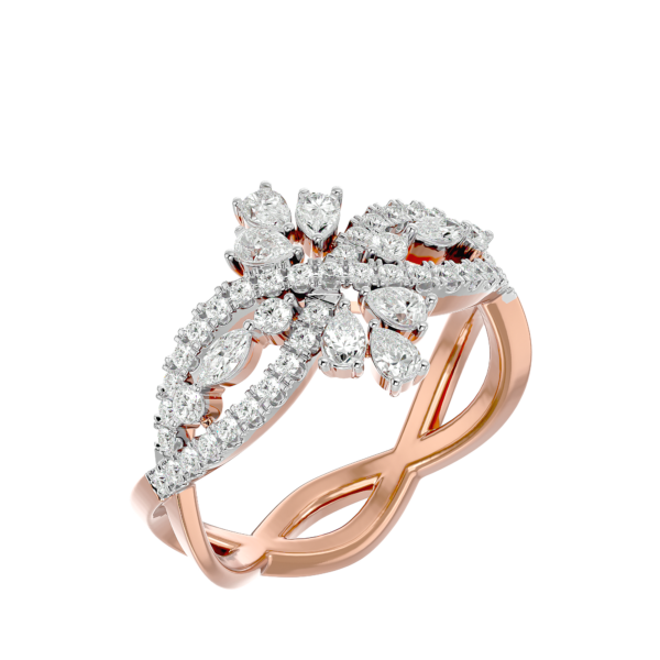 VVS EF Grade Pretty Mask Diamond Ring with 0.68 carat diamonds