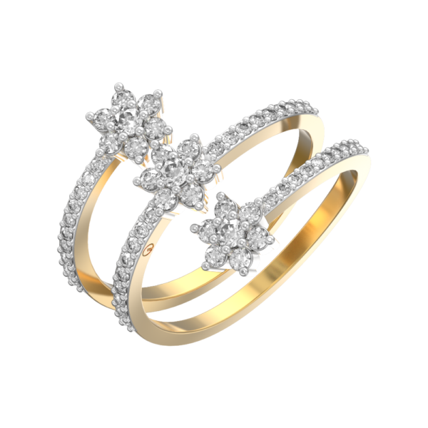Pretty Pirouette Diamond Ring made from VVS EF diamond quality with 0.69 carat diamonds