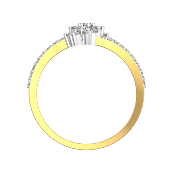 An additional view of the Pretty Pirouette Diamond Ring