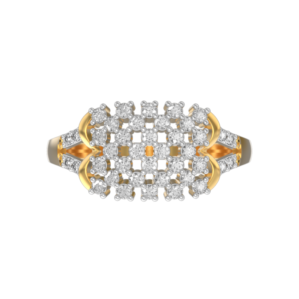 View of the Queenly Opulence Diamond Ring in close up